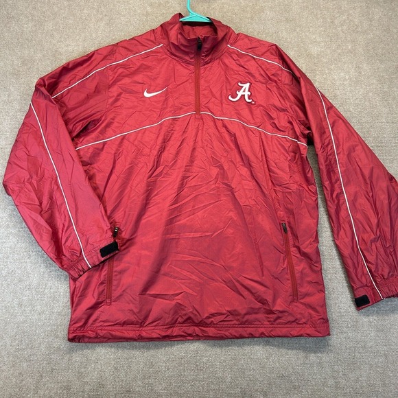 Alabama Crimson Tide Nike Pullover Windbreaker Men Small Long Sleeve 1/4 Zip NEW - Picture 1 of 12